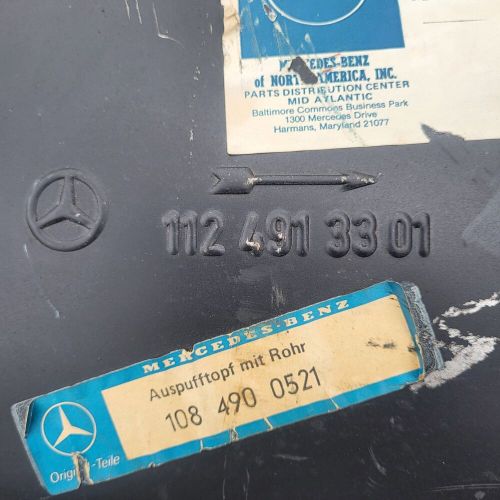 NOS 1960's-70's Mercedes Benz 280SEL 300SEL Muffler 108 490 0521 Factory OEM, US $399.99, image 9