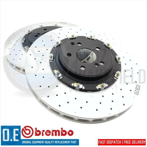 FOR MERCEDES SL63 AMG FRONT DRILLED 2 PIECE FLOATING BREMBO BRAKE DISCS 390mm, US $, image 3