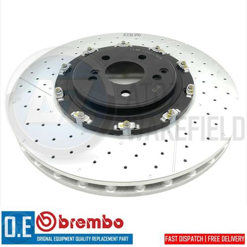 FOR MERCEDES SL63 AMG FRONT DRILLED 2 PIECE FLOATING BREMBO BRAKE DISCS 390mm, US $, image 4