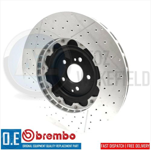 FOR MERCEDES SL63 AMG FRONT DRILLED 2 PIECE FLOATING BREMBO BRAKE DISCS 390mm, US $, image 5