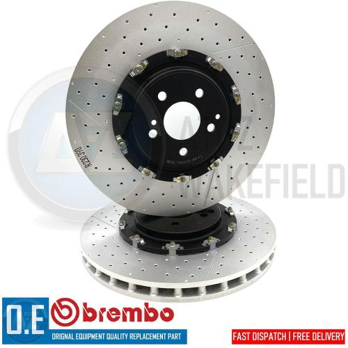 FOR MERCEDES SL63 AMG FRONT DRILLED 2 PIECE FLOATING BREMBO BRAKE DISCS 390mm, US $, image 8