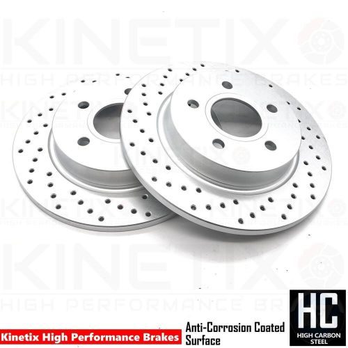 FOR FORD FOCUS 2.0 ST 250 MK3 CROSS DRILLED REAR BRAKE DISCS PAIR 270mm, US $, image 4