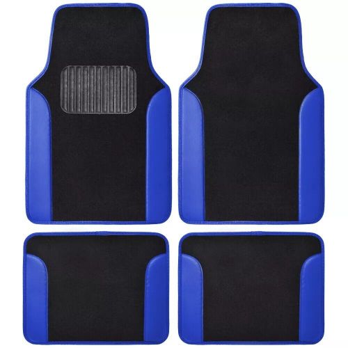 Full Car Seat Covers & Carpet Floor Mats Interior Set Universal Fit Black/Blue, US $79.92, image 9