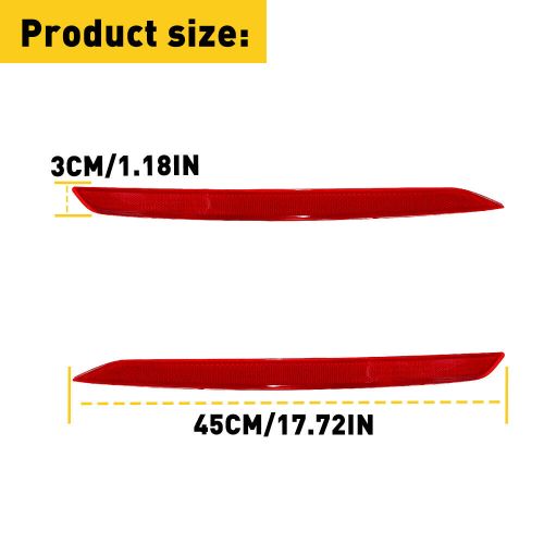 Lh+rh rear left &amp; right bumper reflector set for 2017-2018 hyundai elantra sedan