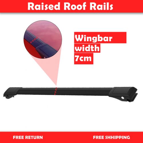 Volvo V70 Wagon/Estate 1996-2000 Cross Bars Roof Rack Black Pair Raised Rails, US $128.00, image 3