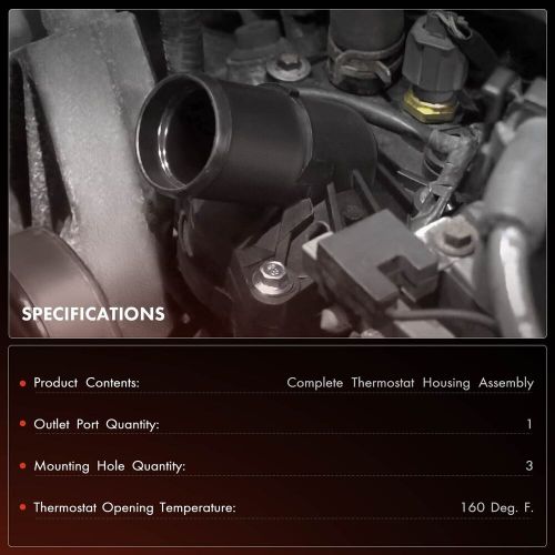 New Engine Coolant Thermostat Housing Assy for Chevy Equinox Malibu GMC Terrain, US $24.49, image 4