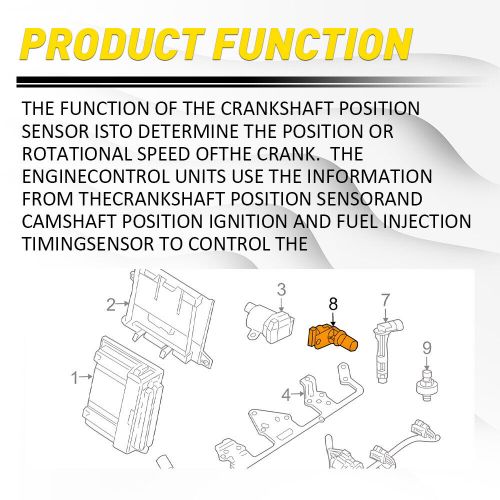 Crankshaft Crank Position Sensor For GMC Chevy 1500 2500 Engine 3500 5.3L/6.0L J, US $15.99, image 2