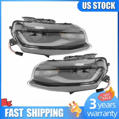 Pair Set For 2016-2022 Chevy Camaro Headlights Headlamps HID/Xenon LED Projector, US $399.06, image 17