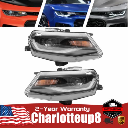Pair Set For 2016-2022 Chevy Camaro Headlights Headlamps HID/Xenon LED Projector, US $399.06, image 22