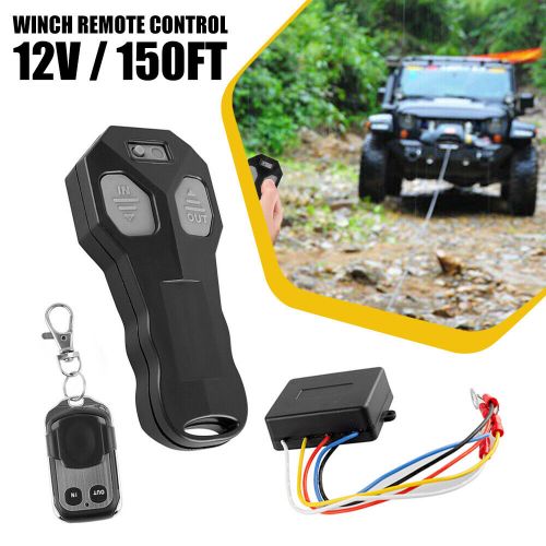2SET Car Vehicle Winch Wireless Remote Control KeyFob Transmitter Receiver Black, US $36.08, image 5