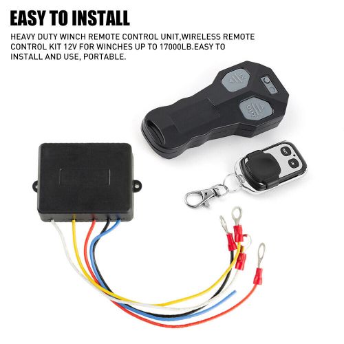 2SET Car Vehicle Winch Wireless Remote Control KeyFob Transmitter Receiver Black, US $36.08, image 6