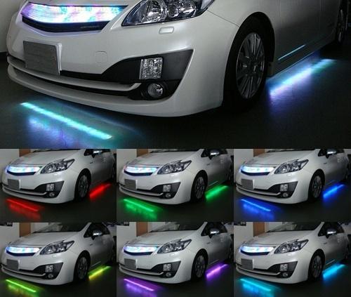 7 color 90 rgb smd led light strip underbody under car glowing kit 2x 24" 2x 36"