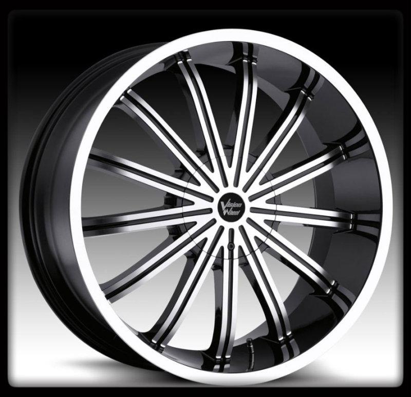 20" x 9" vision 456 xtacy 5x115 gloss black machined wheels rims 20 inch  +15