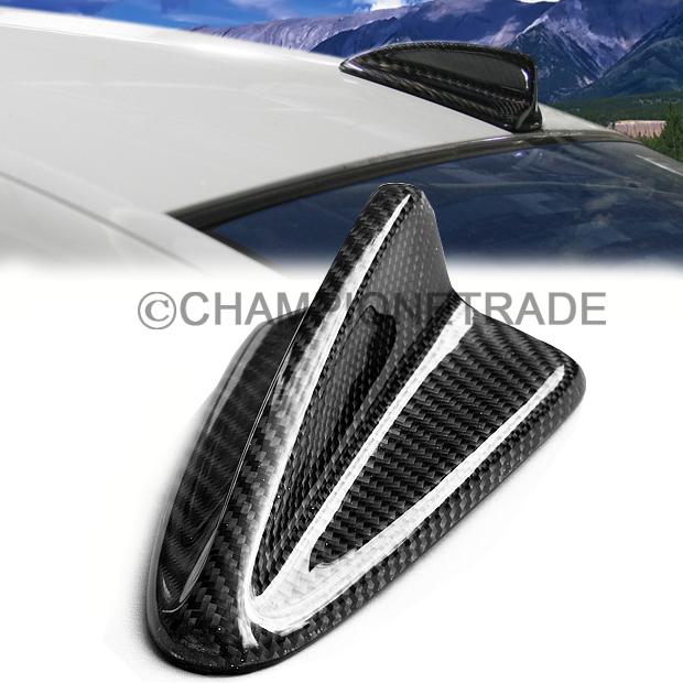 Real carbon fiber car top roof dummy shark fin antenna decoration for ford honda