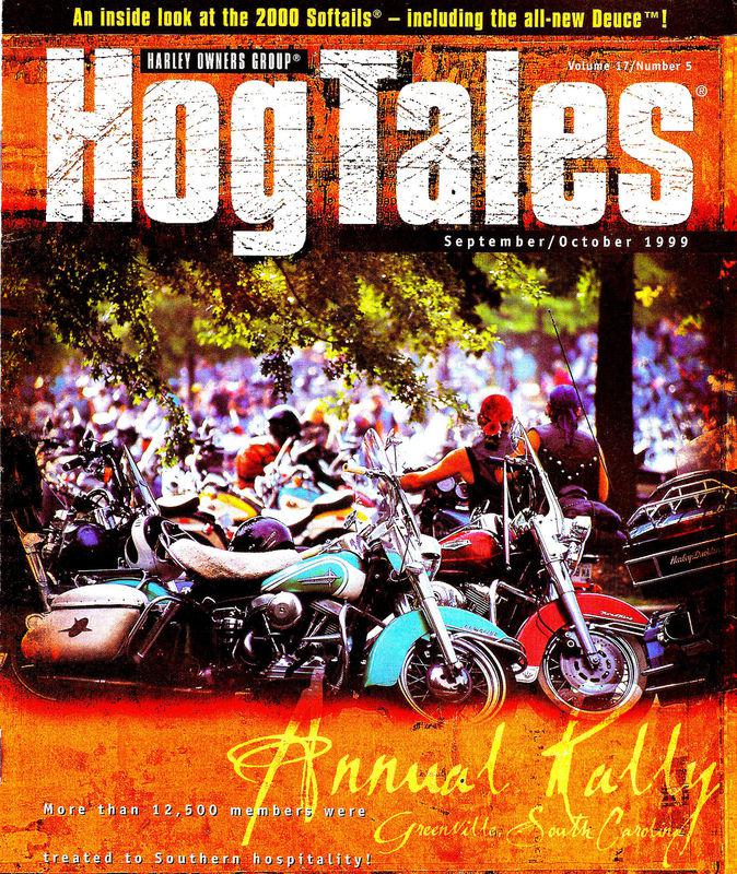 1999 sept-oct harley hog tales magazine -2000 softails-deuce-fat boy-fxst std