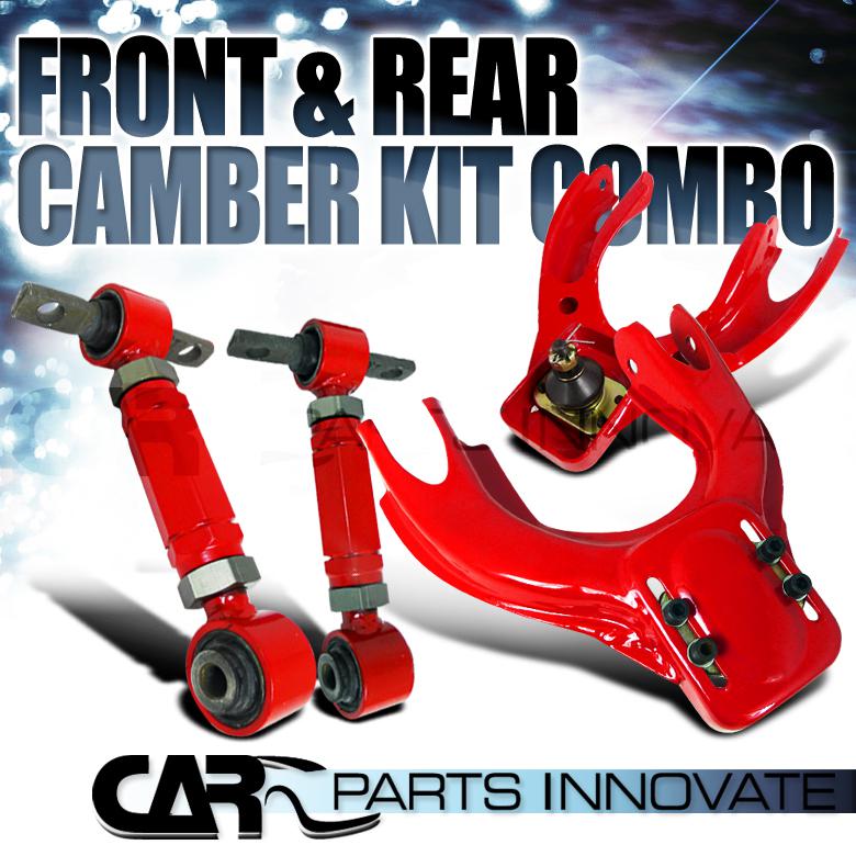 92-95 civic 93-97 del sol 94-01 integra upper front+rear control camber arm kit