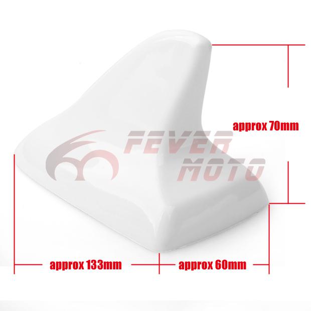 White universal auto car vehicle shark fin roof mount decorative antenna aerial