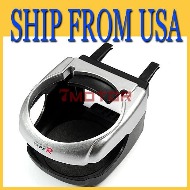 Us silver car vent mount drink cup bottle beverage holder stand clip seat cool  