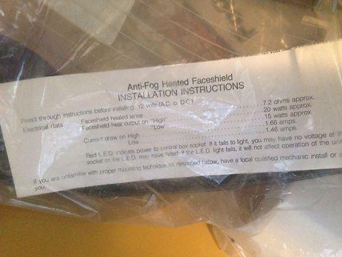 Nos Castre Bell Snorider Electric Fog Free Face Shield Visor Vintage, US $30.00, image 5