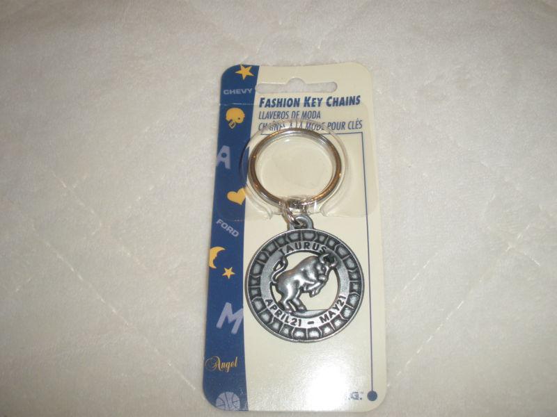 Zodiac-taurus keychain -pewter color metal- nice! t1223