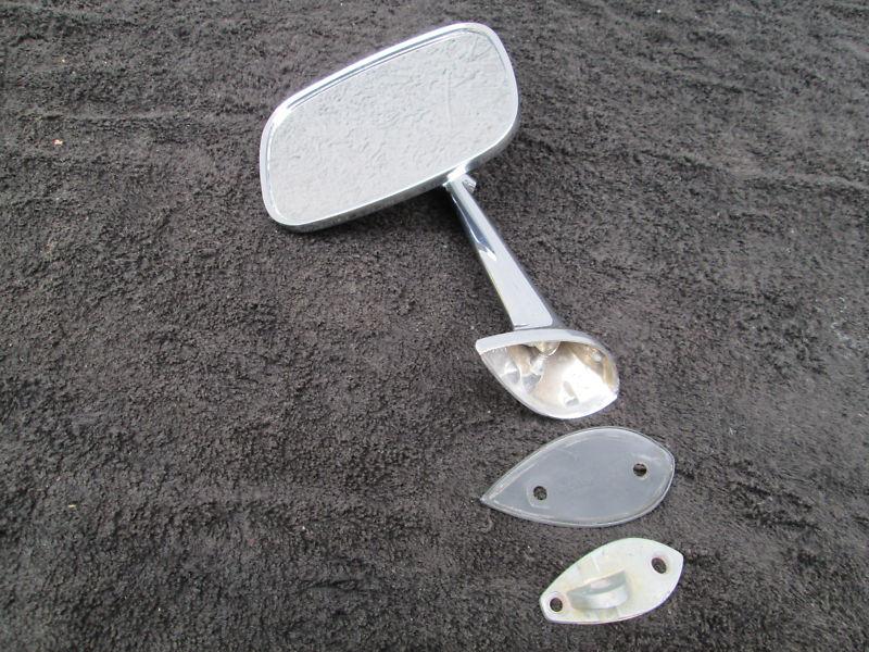 68-74 corvette left drivers side door mirror,gasket,mount bracket oem gm c3