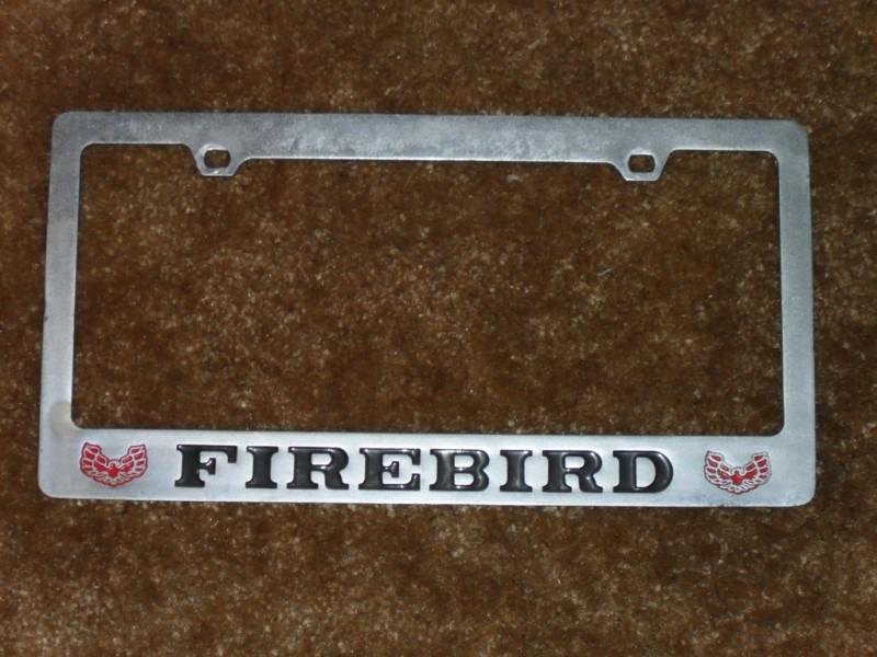 Buy FIREBIRD LICENSE PLATE FRAME SOLID BRASS!!! NO RESERVE!!! in