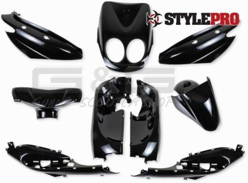 Paneling set stylepro black metallic yamaha neos mbk ovetto from 2007 on