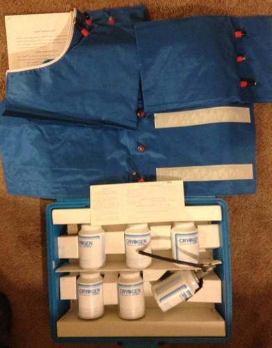 Cryopac kit cryomediic complete with cyrogen  refrigerant 5 cans  and 3 splints