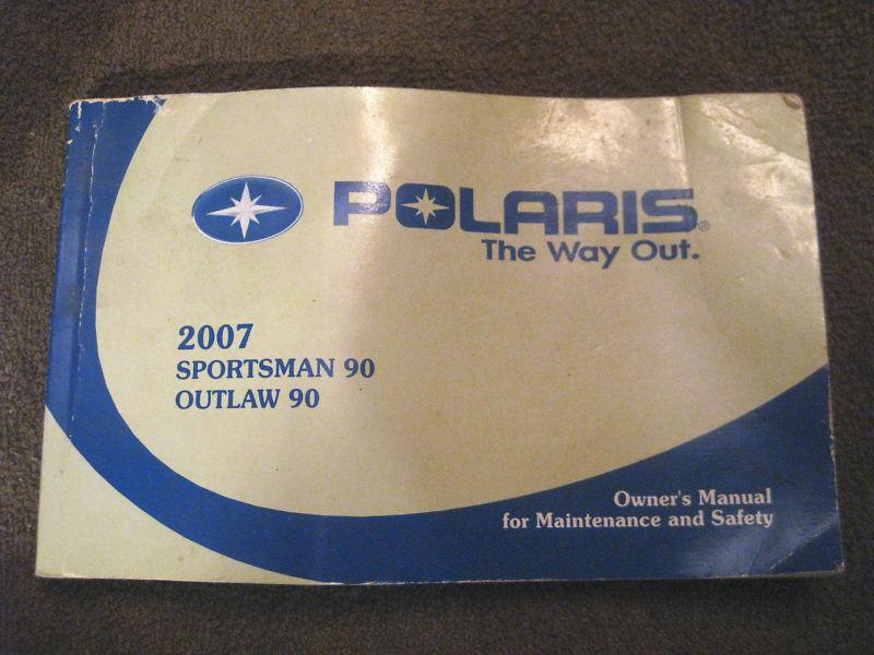 2007 polaris outlaw 90 / sportsman 90 owners manual