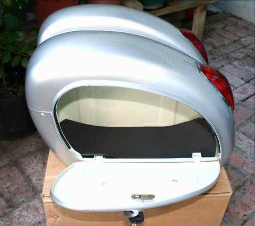 LN Silver Motorcycle Hard Saddlebags with Clear Lens, US $124.95, image 5