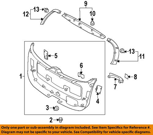 Kia oem 817871u000va lift gate-access panel
