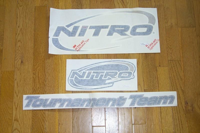 Nitro boat decals fishing tournament team set of 3 new