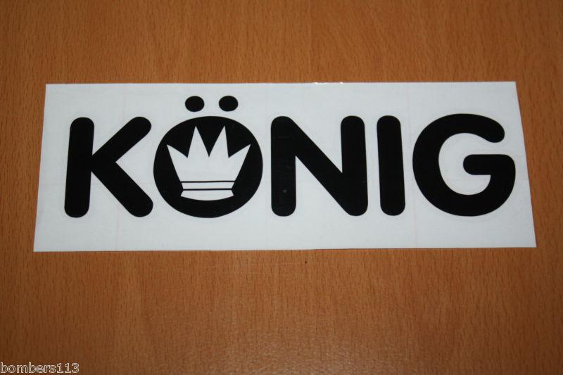 Konig wheels - racing / sticker / decal - 6.00" x 1.90" (die-cut) black