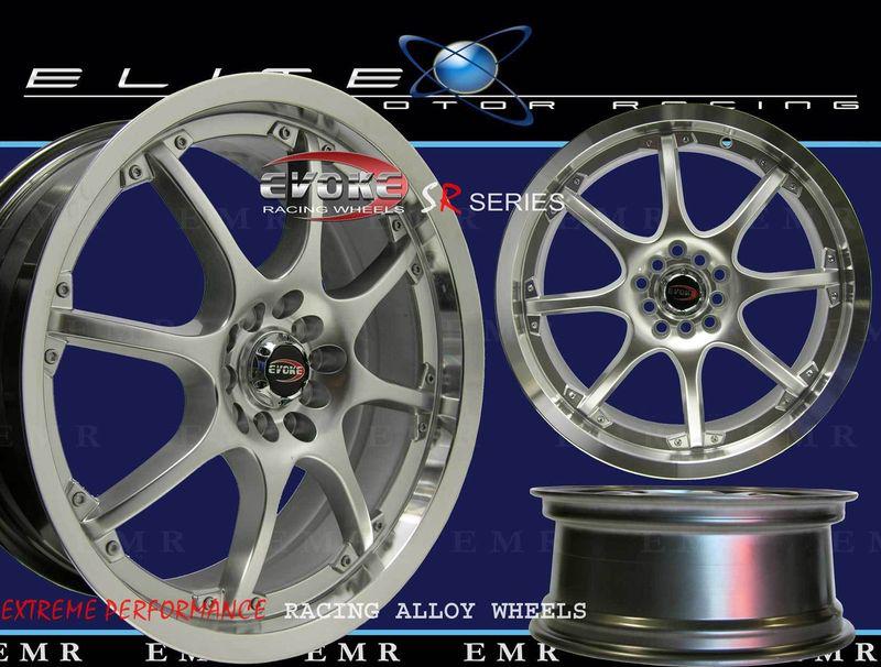 18" evoke c8 wheel/rims 5 lug hypersilver 5x100/115