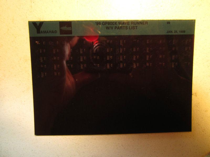1999 yamaha wave runner gp800x microfiche parts list catalog jet ski gp 800 x