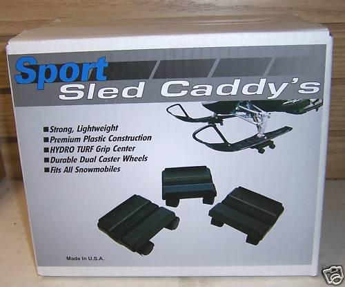 Snowmobile  3-piece, 4 wheel plasic dolly set nib