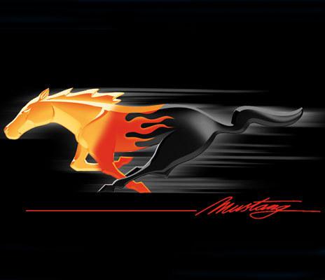 Ford flaming horse  lg shirt    mustang