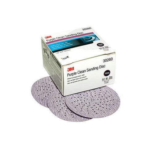 3m 3" 800 grit purple clean hookit sanding sandpaper disc 50 in a box 30260