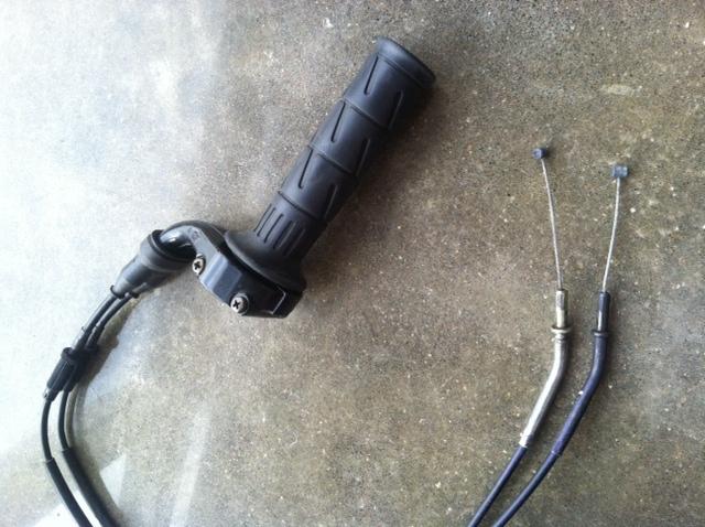 2005 2006 kawasaki zx636 zx6 zx6r throttle cables oem housing grip fast shipping