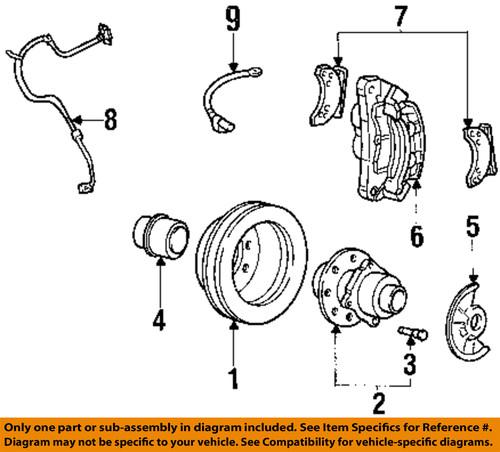 Ford oem f81z-2c204-bb front abs wheel sensor/abs wheel speed sensor