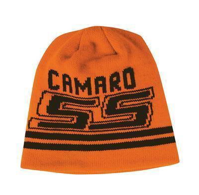 Ralph white camaro ss beanie cap camaro ss orange/black one size fits all
