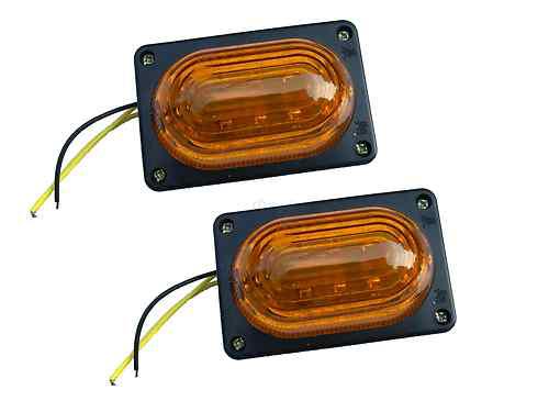 2x orange amber led 24v side marker indicator lamp light truck lorry trailer bus