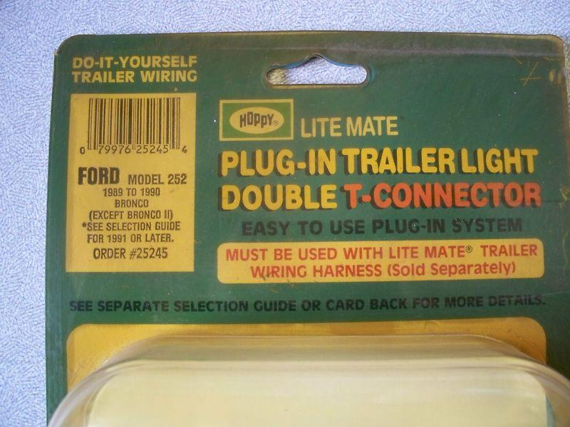 Hoppy Plug-In Trailer Light Double T-Connector Model 252 1989-1990 Bronco, US $8.00, image 1