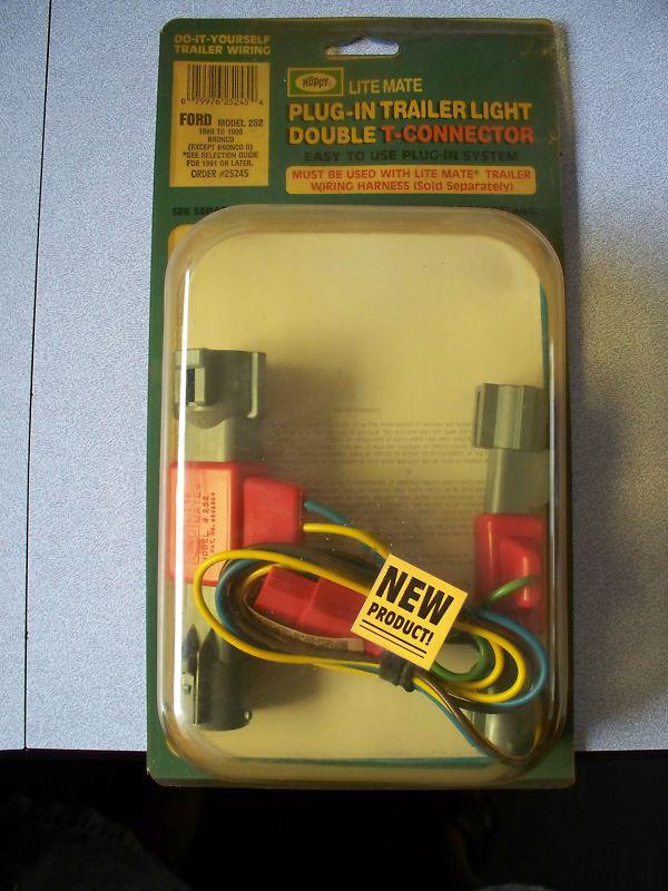 Hoppy Plug-In Trailer Light Double T-Connector Model 252 1989-1990 Bronco, US $8.00, image 2