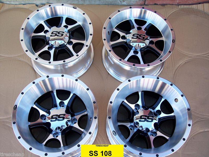 12" can am commander itp ss108 aluminum atv wheels new set 4 - lifetime warranty