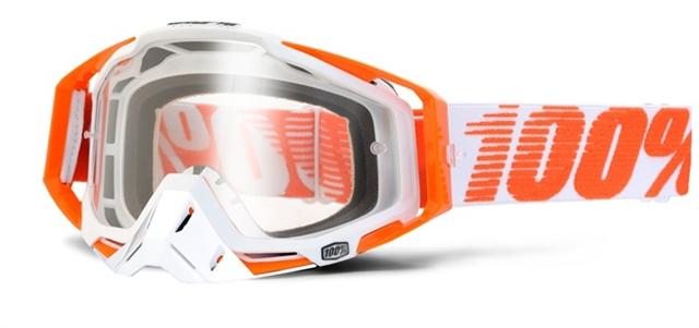 New 100% racecraft offroad mx dirt bike adult goggles mandarina / clear