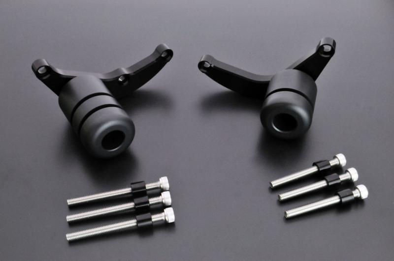 Triumph bonneville engine cover protections , engine sliders - black