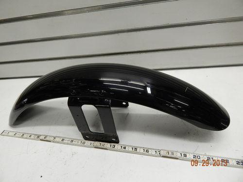 Black front fender harley sportster dyna narrow glide fx fxr factory hd custom