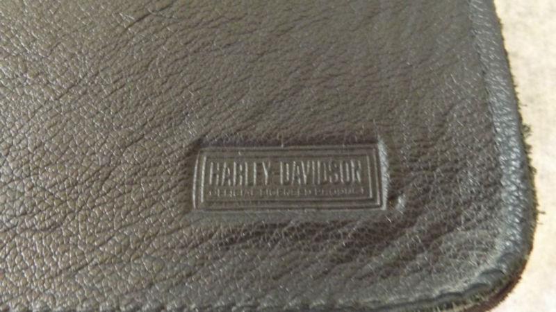 HARLEY DAVIDSON.. BLACK LEATHER PURSE BAG STRAP OPENS, US $10.51, image 4