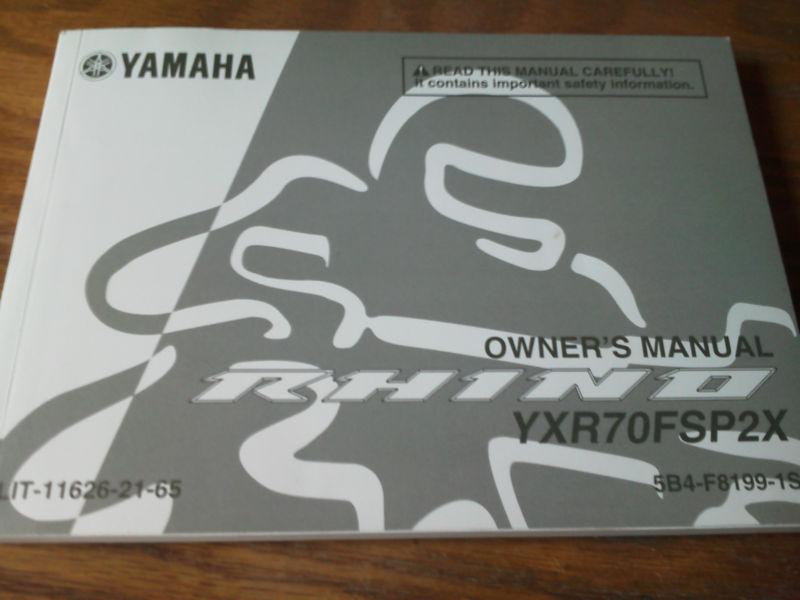 Yamaha rhino owners manual